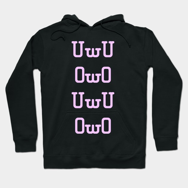 UwU OwO (pink) Hoodie by palgrat